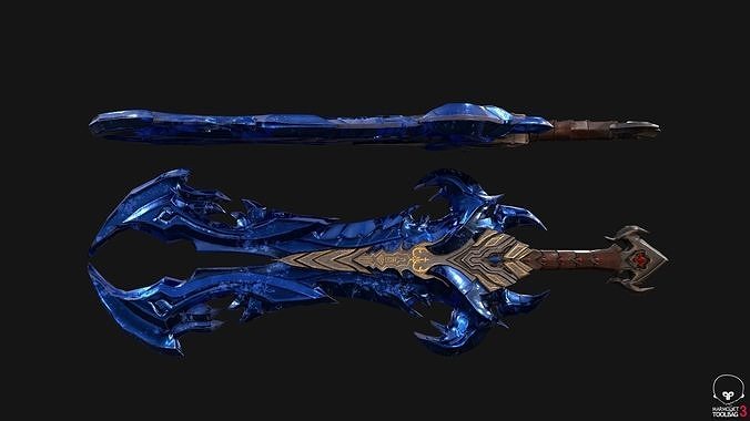 Glinder the fantasy sword Low-poly 3D model