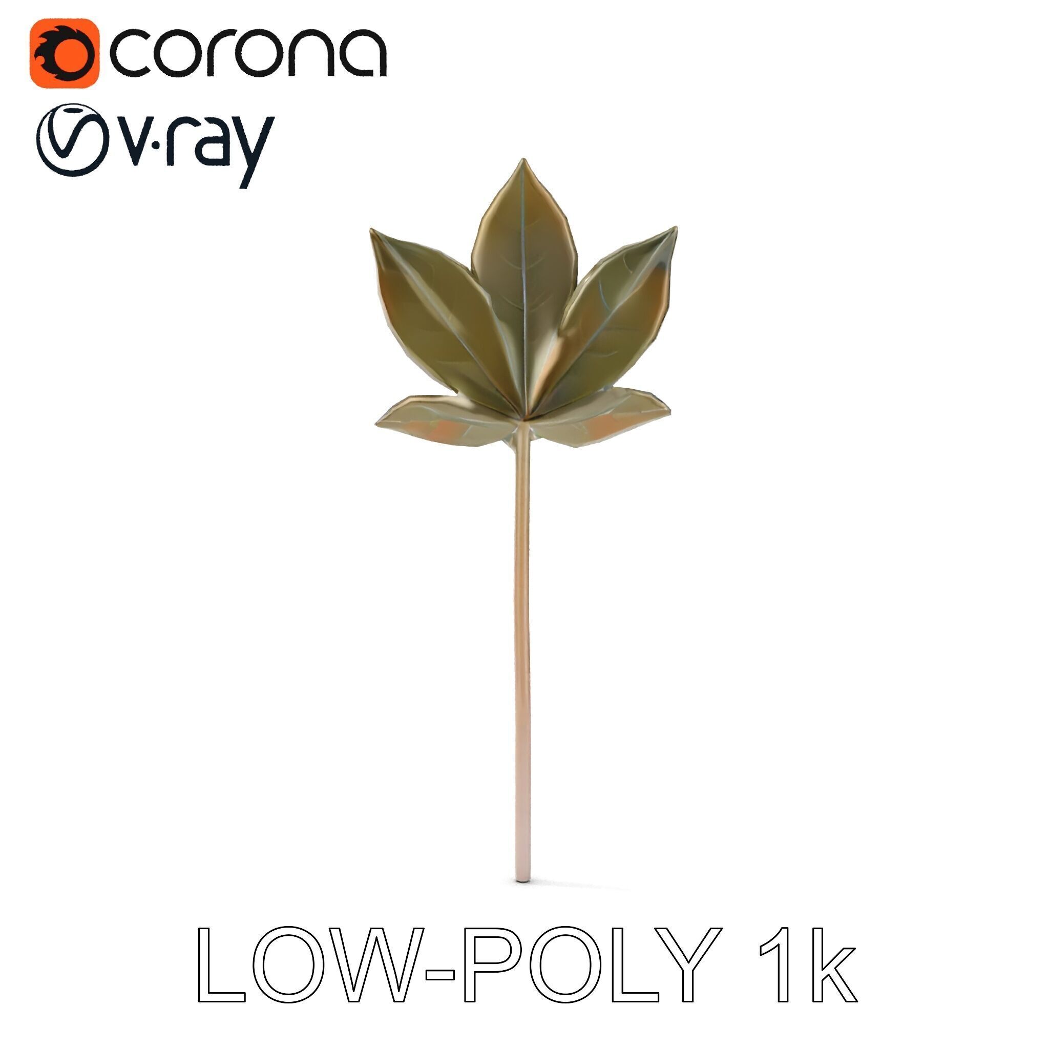 Maple Leaf Decor Model Pack Low-poly 3D model_12