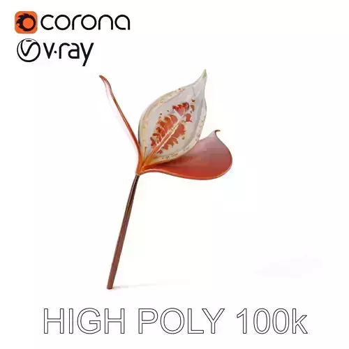 Exotic Metal Leaf Sculpture Model Pack