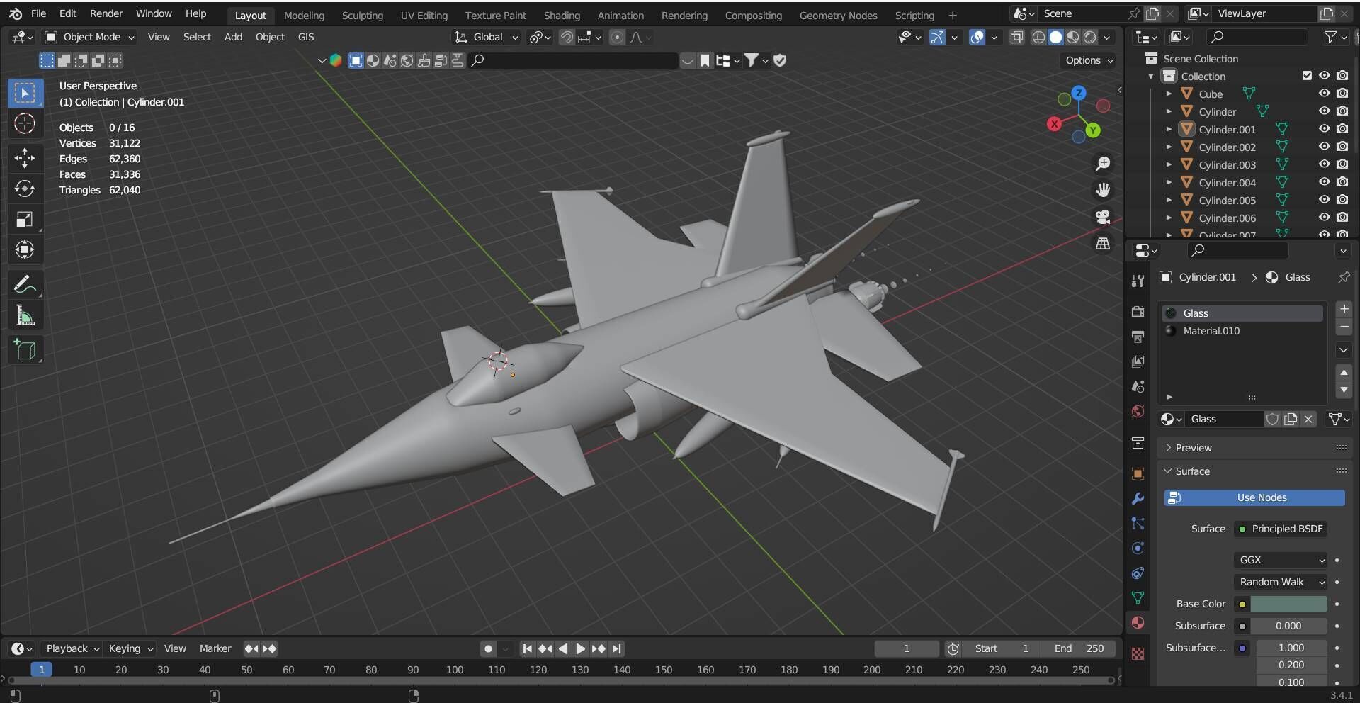 JF-17 Thunder Block V Low-poly 3D model_3