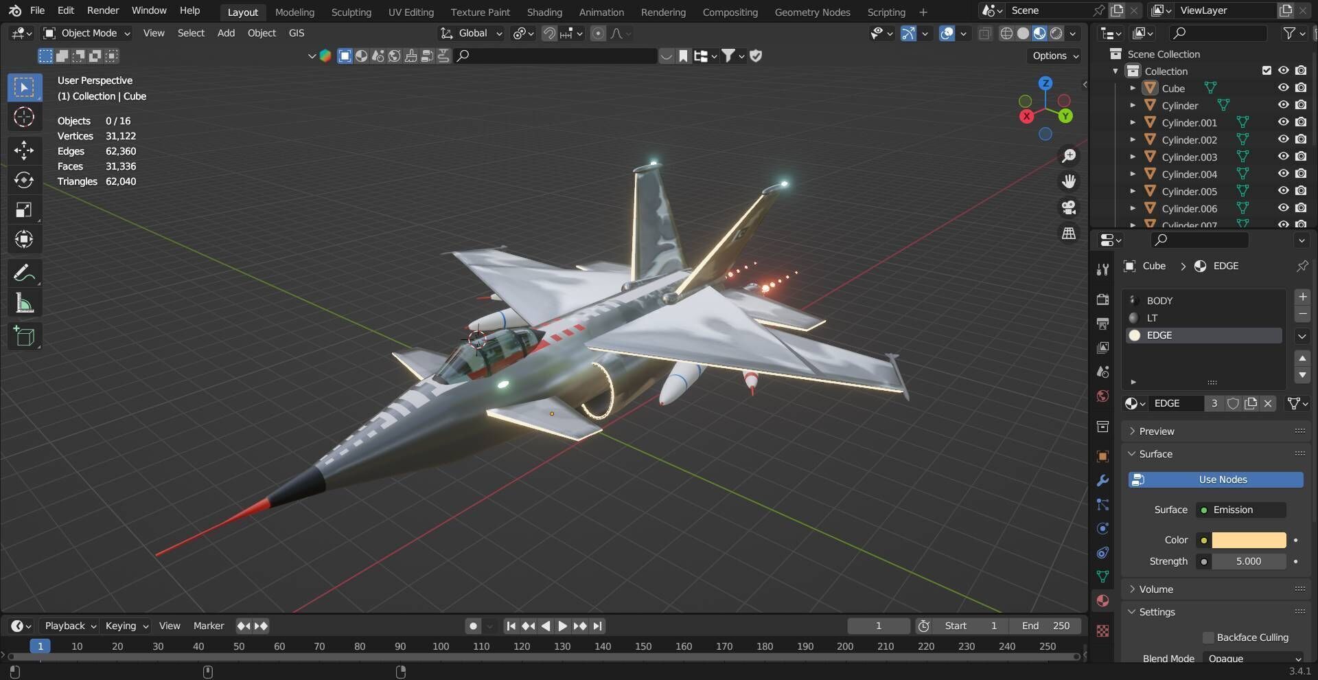 JF-17 Thunder Block V Low-poly 3D model_12