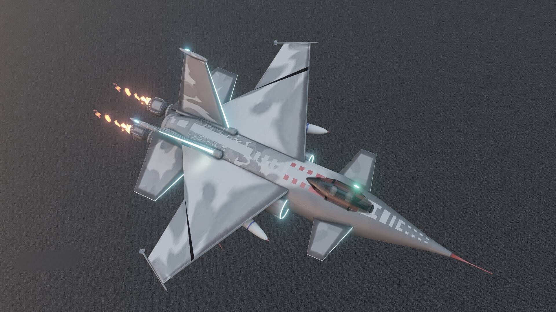 JF-17 Thunder Block V Low-poly 3D model_4