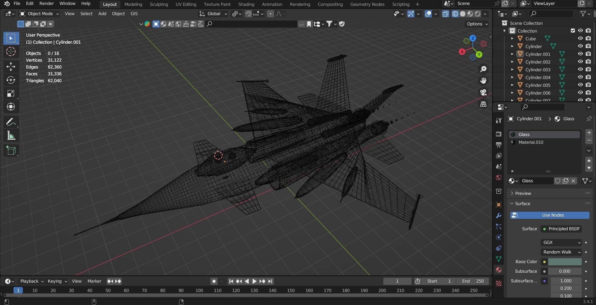 JF-17 Thunder Block V Low-poly 3D model_2
