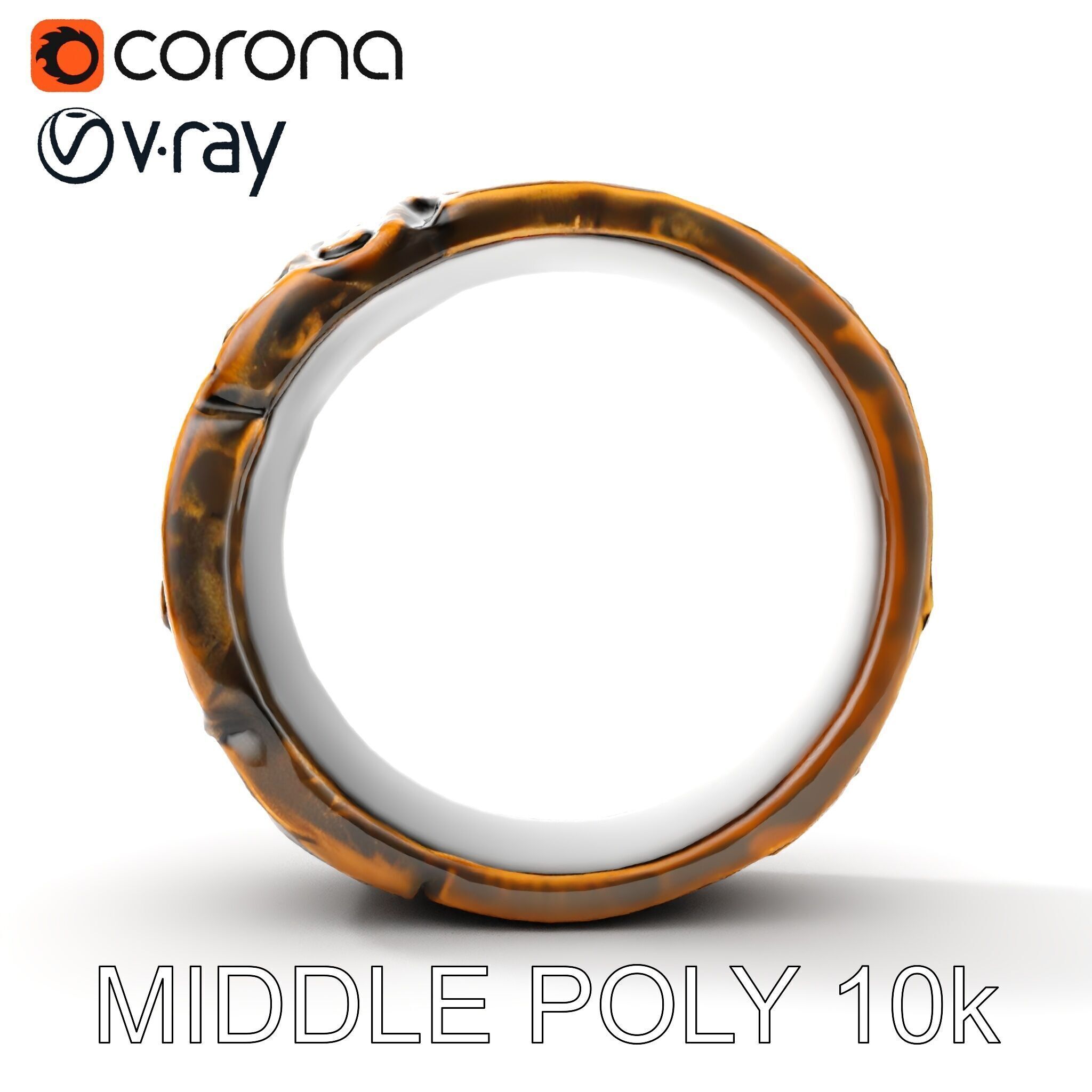 Ornate Ring Model Pack Low-poly 3D model_8