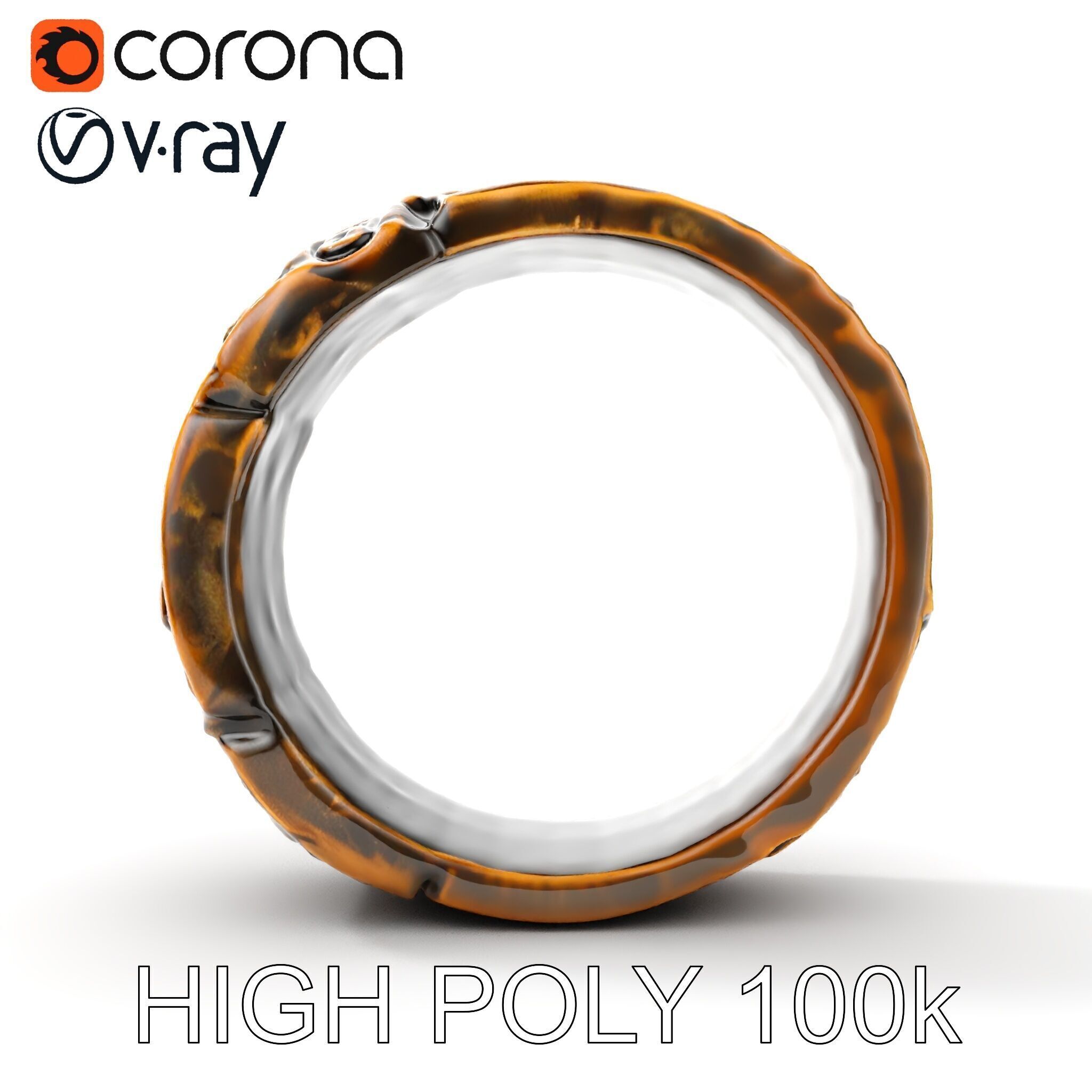 Ornate Ring Model Pack Low-poly 3D model_21