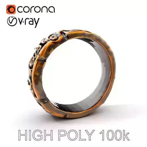 Ornate Ring Model Pack Low-poly 3D model