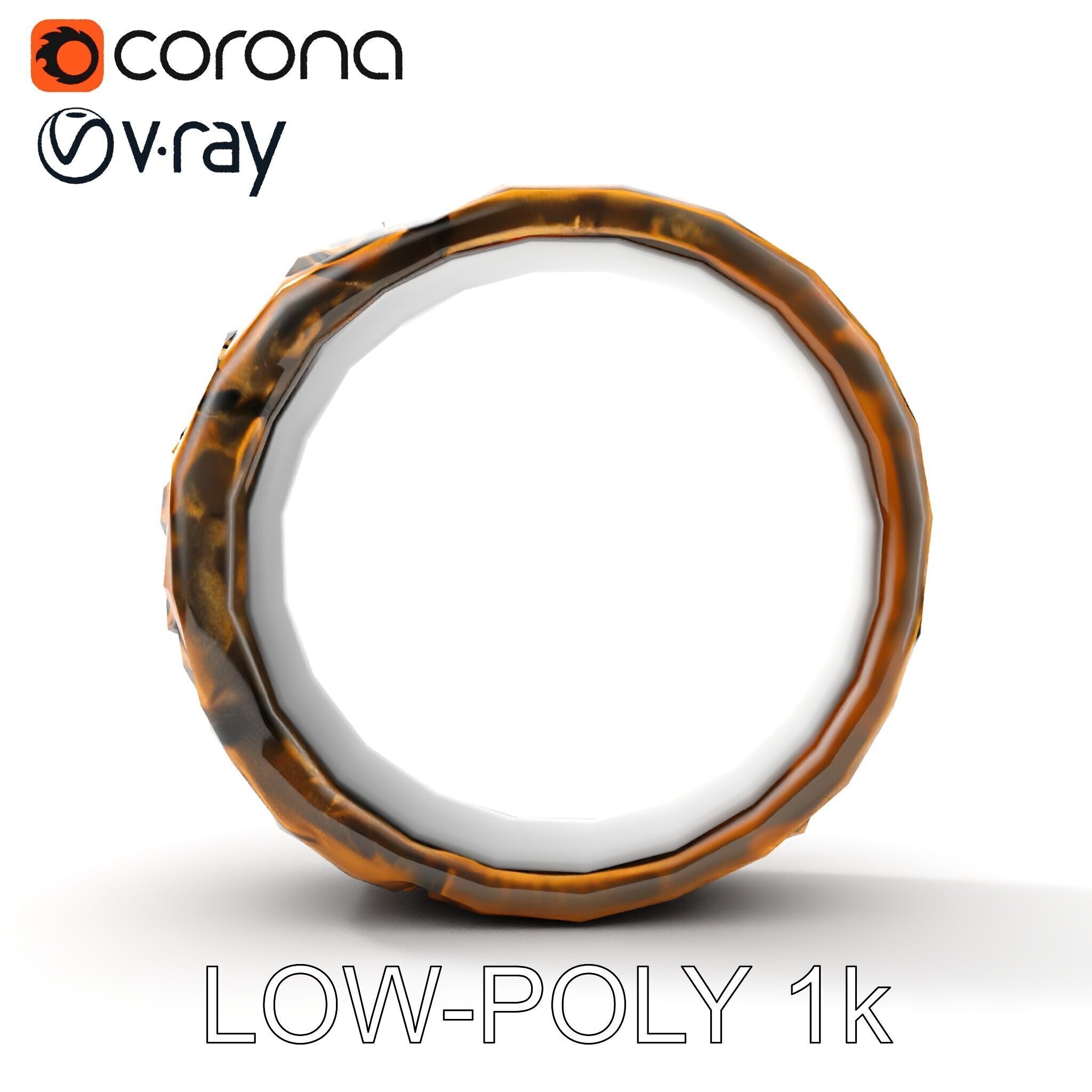 Ornate Ring Model Pack Low-poly 3D model_12