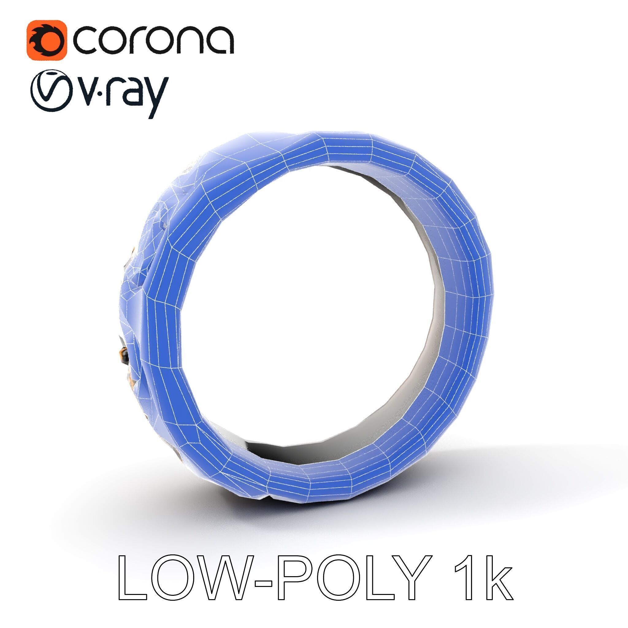 Ornate Ring Model Pack Low-poly 3D model_20