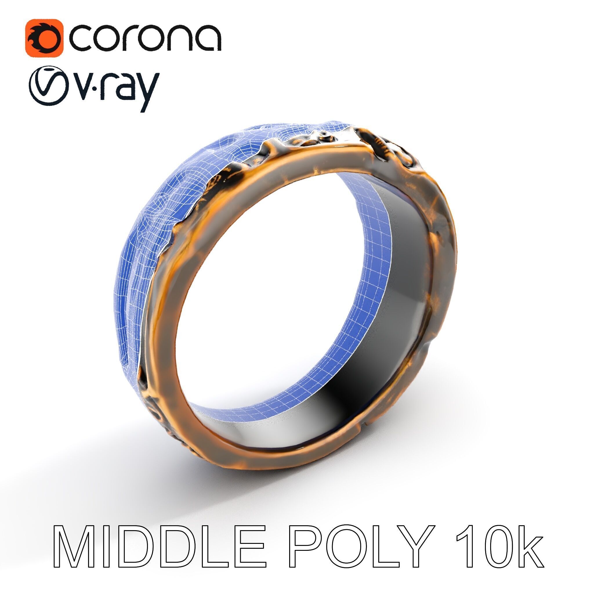 Ornate Ring Model Pack Low-poly 3D model_16