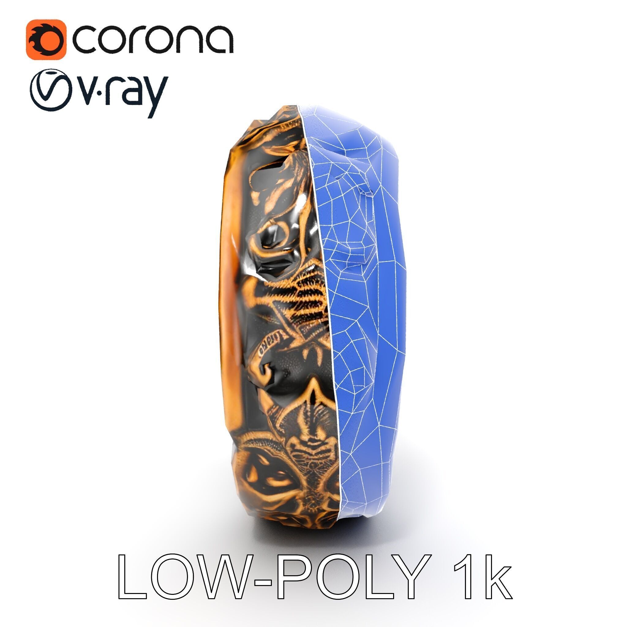 Ornate Ring Model Pack Low-poly 3D model_28