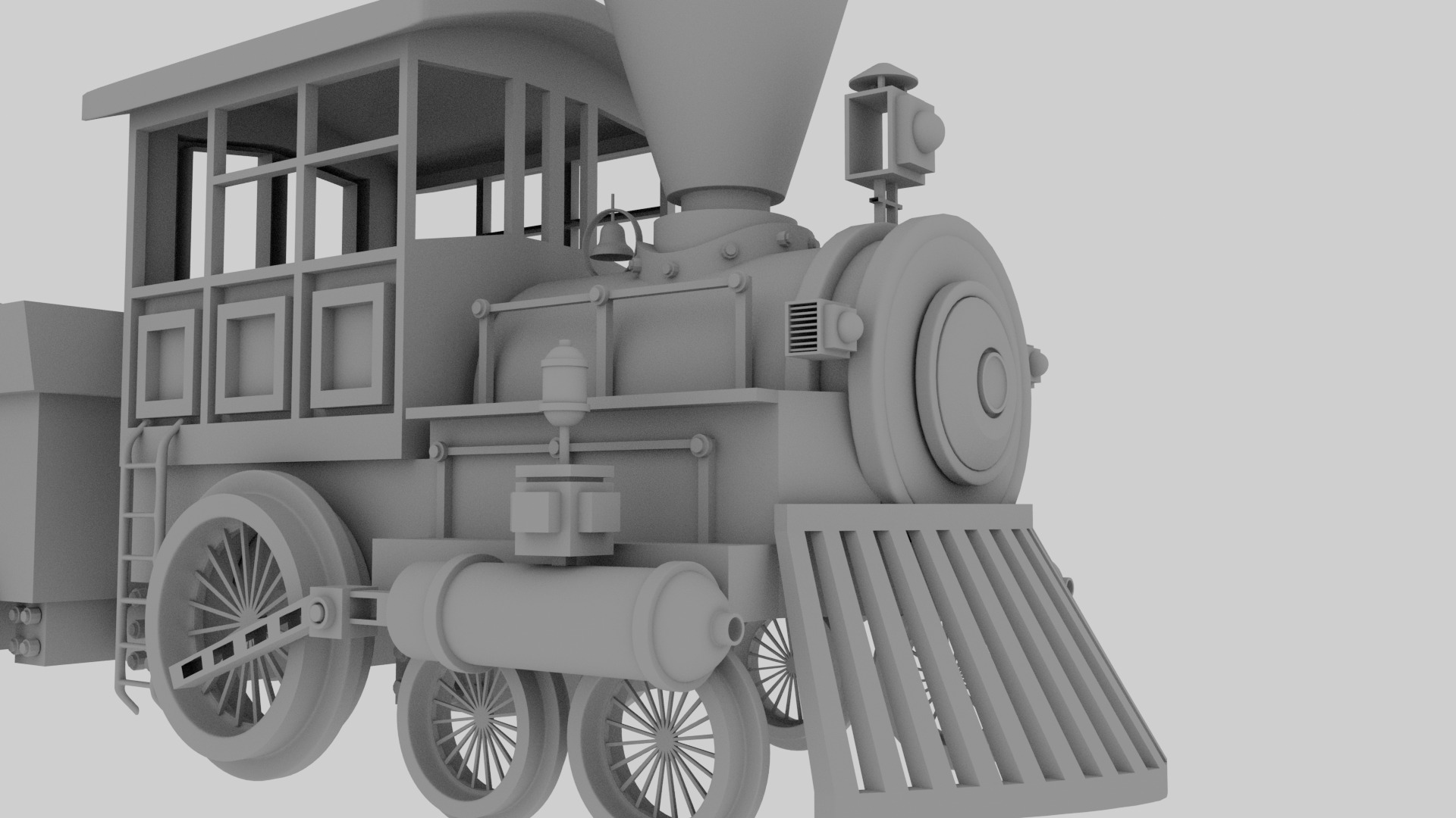 Locomotive 3D Model Low - Poly Low-poly 3D model_6