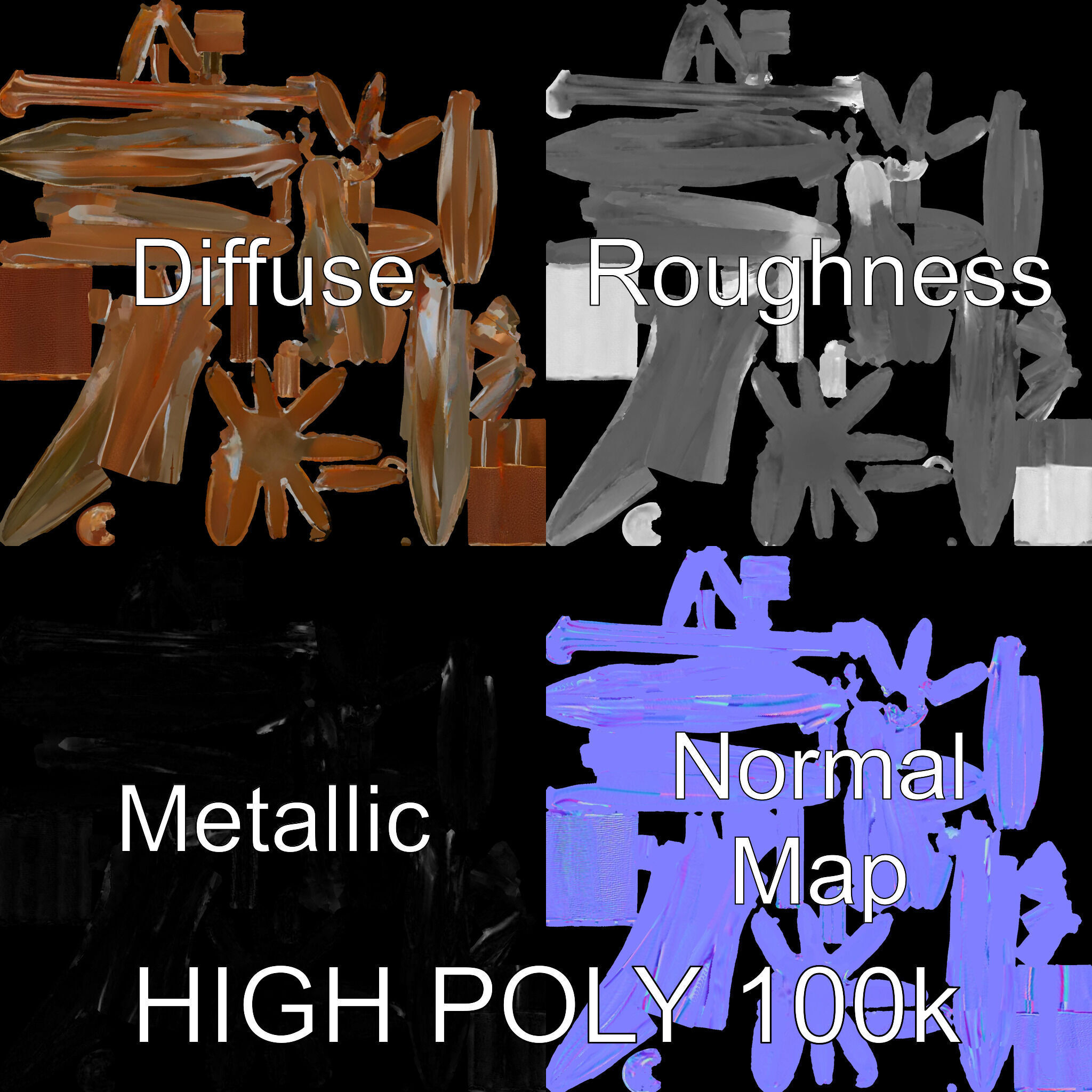 Reed Plant Model Pack for Realistic Environments Low-poly 3D model_3