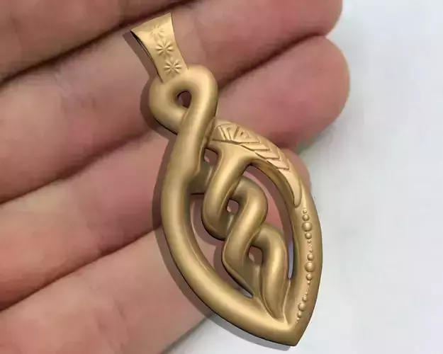 CELTIC TWIST CARVING PENDANT M02 3D print model