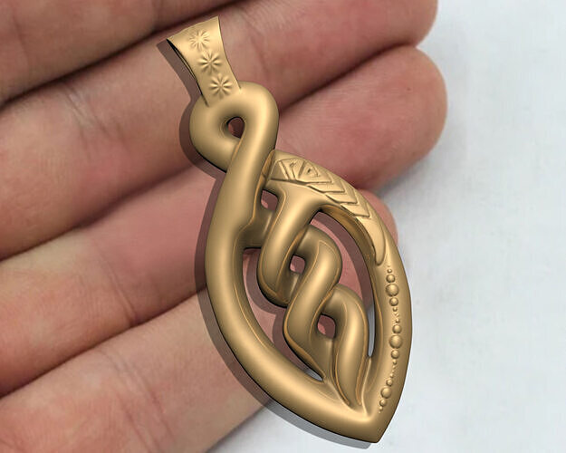 TWIST CARVING PENDANT 3D print model
