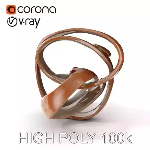 Modern Abstract Metal Sculpture Model Pack