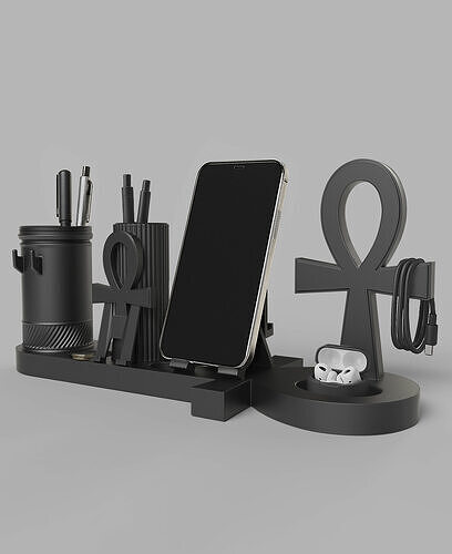 Ankh Desk Organizer Egyptian Setup 3D print model