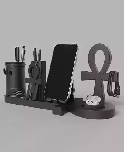 Ankh Desk Organizer Egyptian Setup 3D print model
