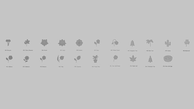 Flowers Emoji Pack 3D Printable 21 Unique Emojis 3D print model