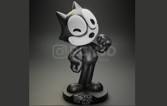 Felix the Cat statue  3D print model