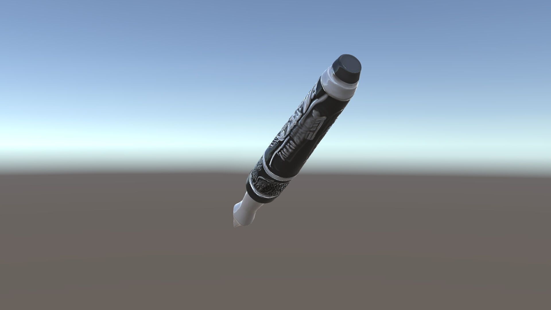 Ornate Fountain Pen Model Pack with Elegant Engravings Low-poly 3D model_5