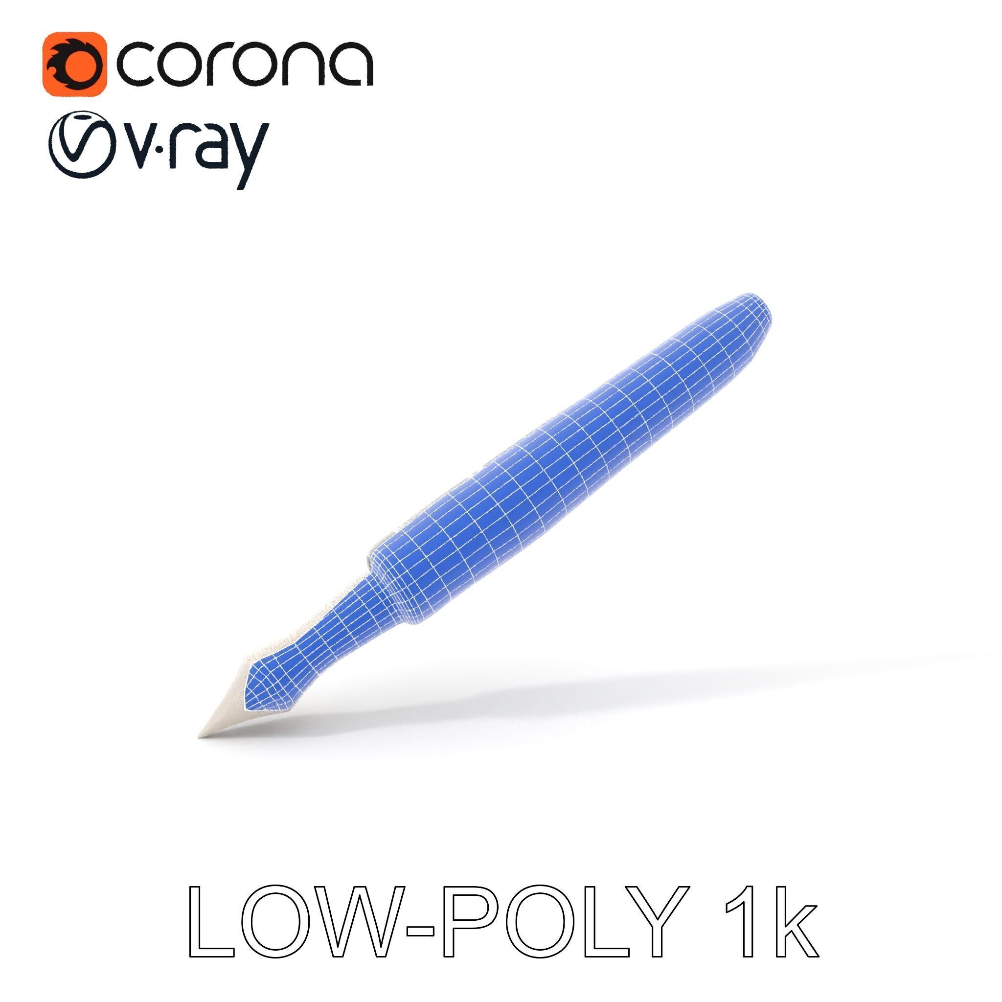 Ornate Fountain Pen Model Pack with Elegant Engravings Low-poly 3D model_17