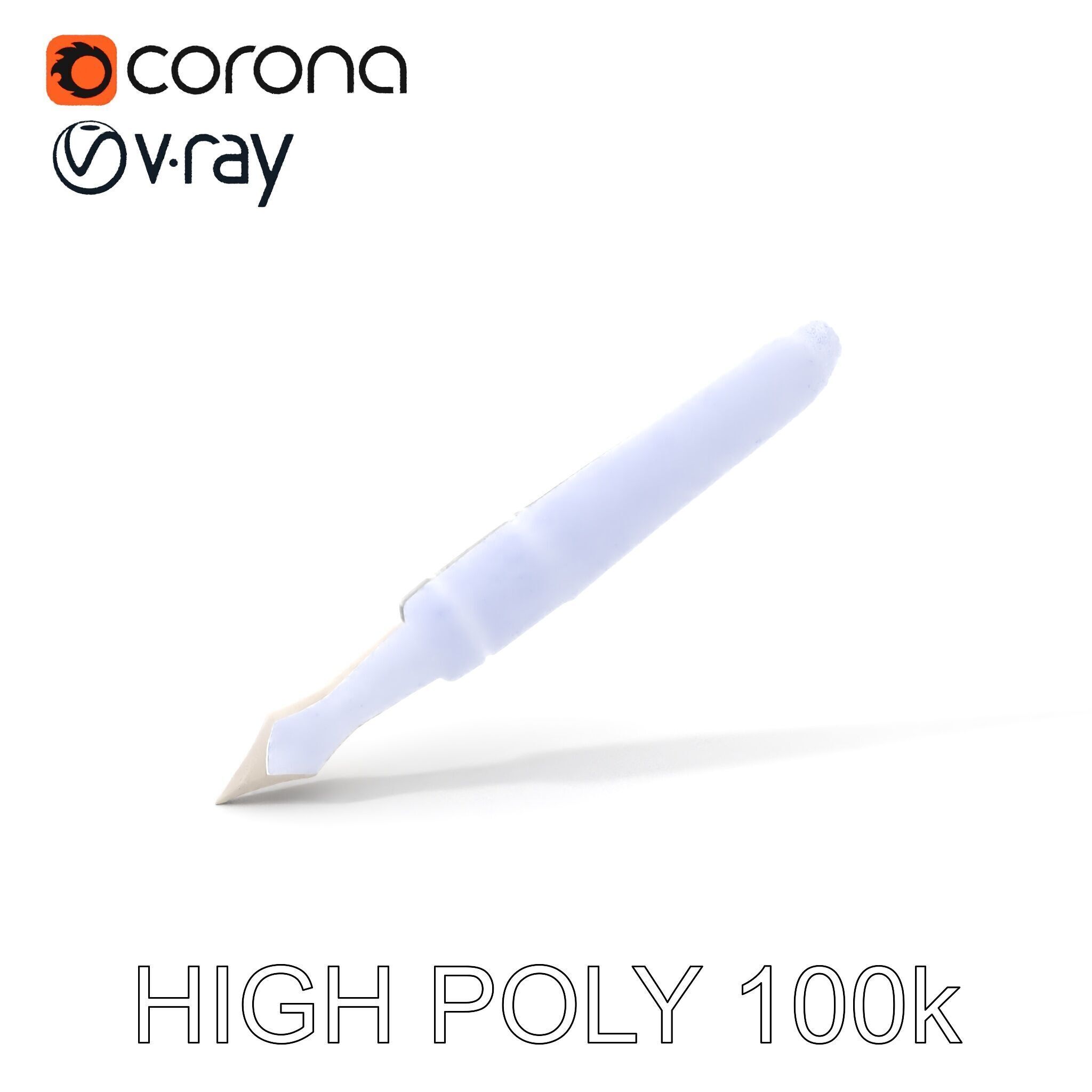 Ornate Fountain Pen Model Pack with Elegant Engravings Low-poly 3D model_4