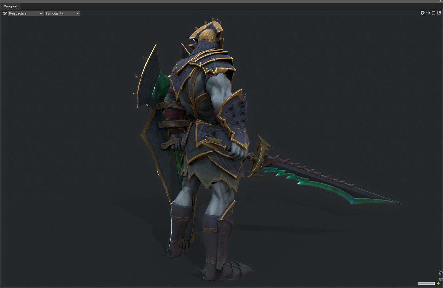 Ancient orc warrior Low-poly 3D model_21