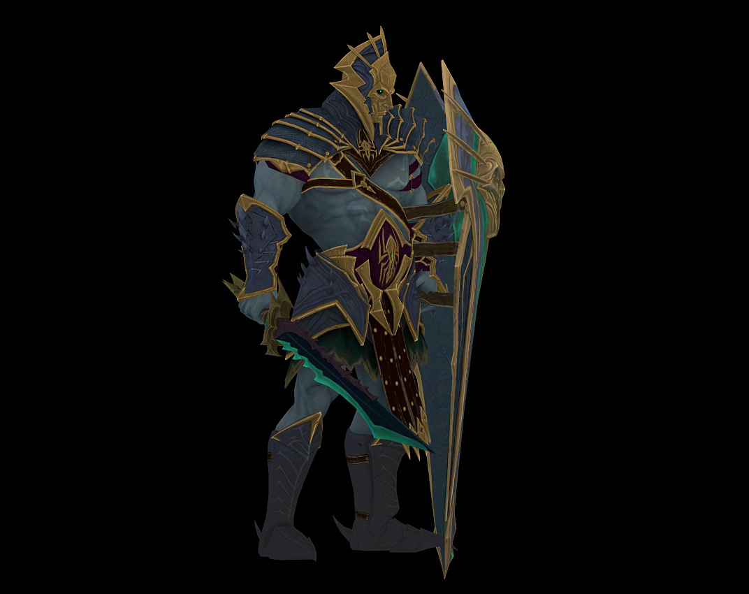 Ancient orc warrior Low-poly 3D model_9