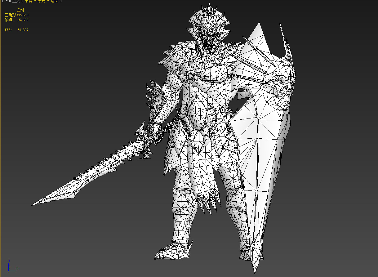 Ancient orc warrior Low-poly 3D model_12
