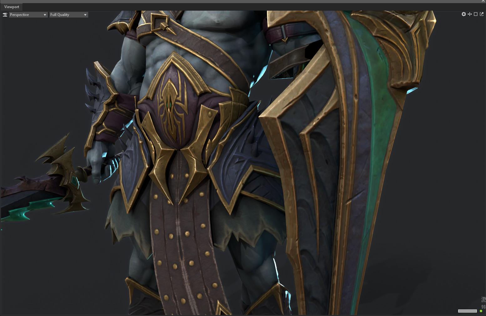 Ancient orc warrior Low-poly 3D model_27