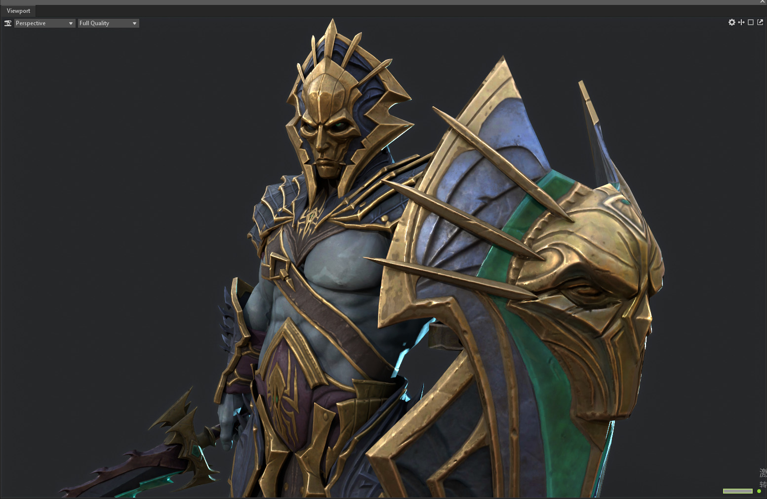 Ancient orc warrior Low-poly 3D model_26