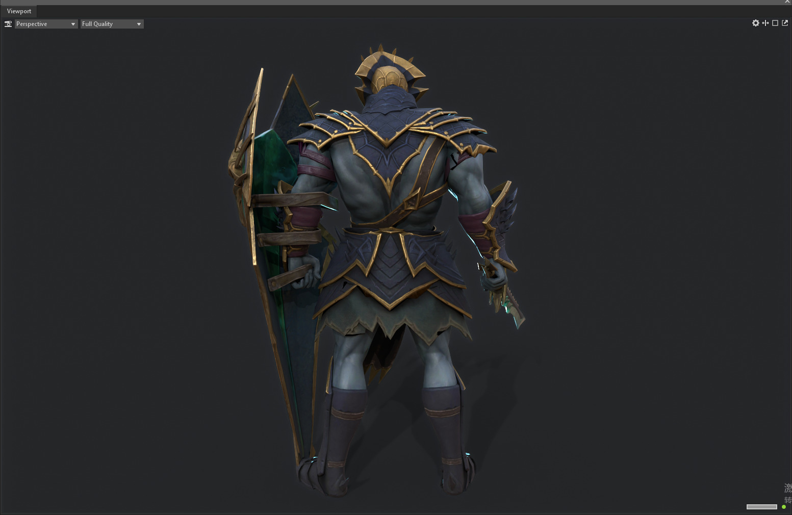 Ancient orc warrior Low-poly 3D model_20