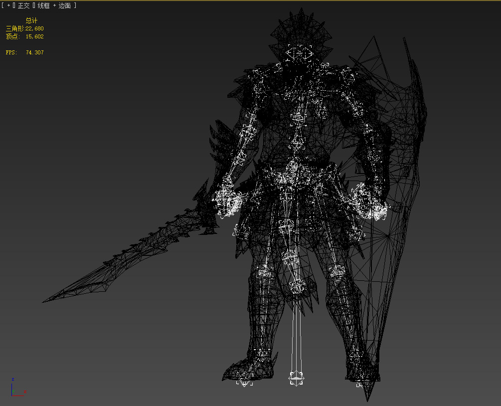 Ancient orc warrior Low-poly 3D model_11