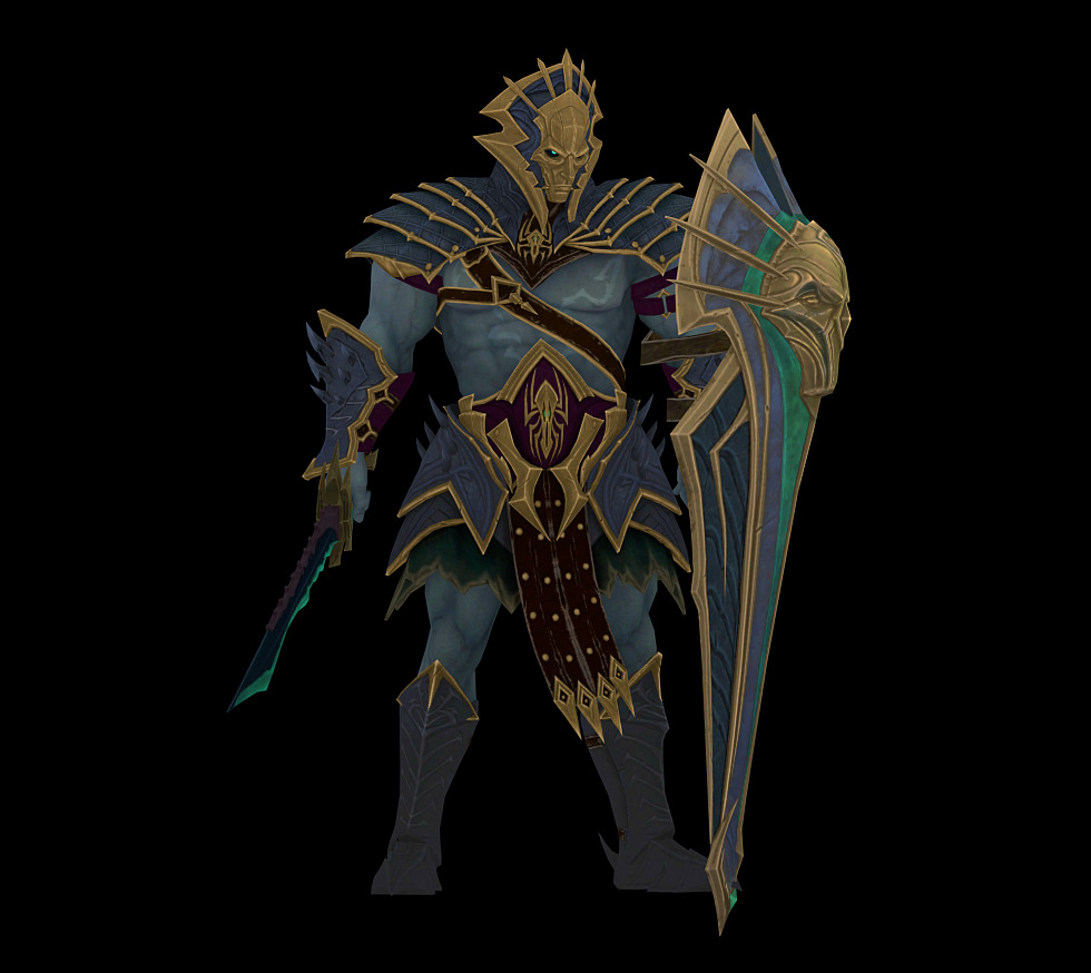 Ancient orc warrior Low-poly 3D model_10