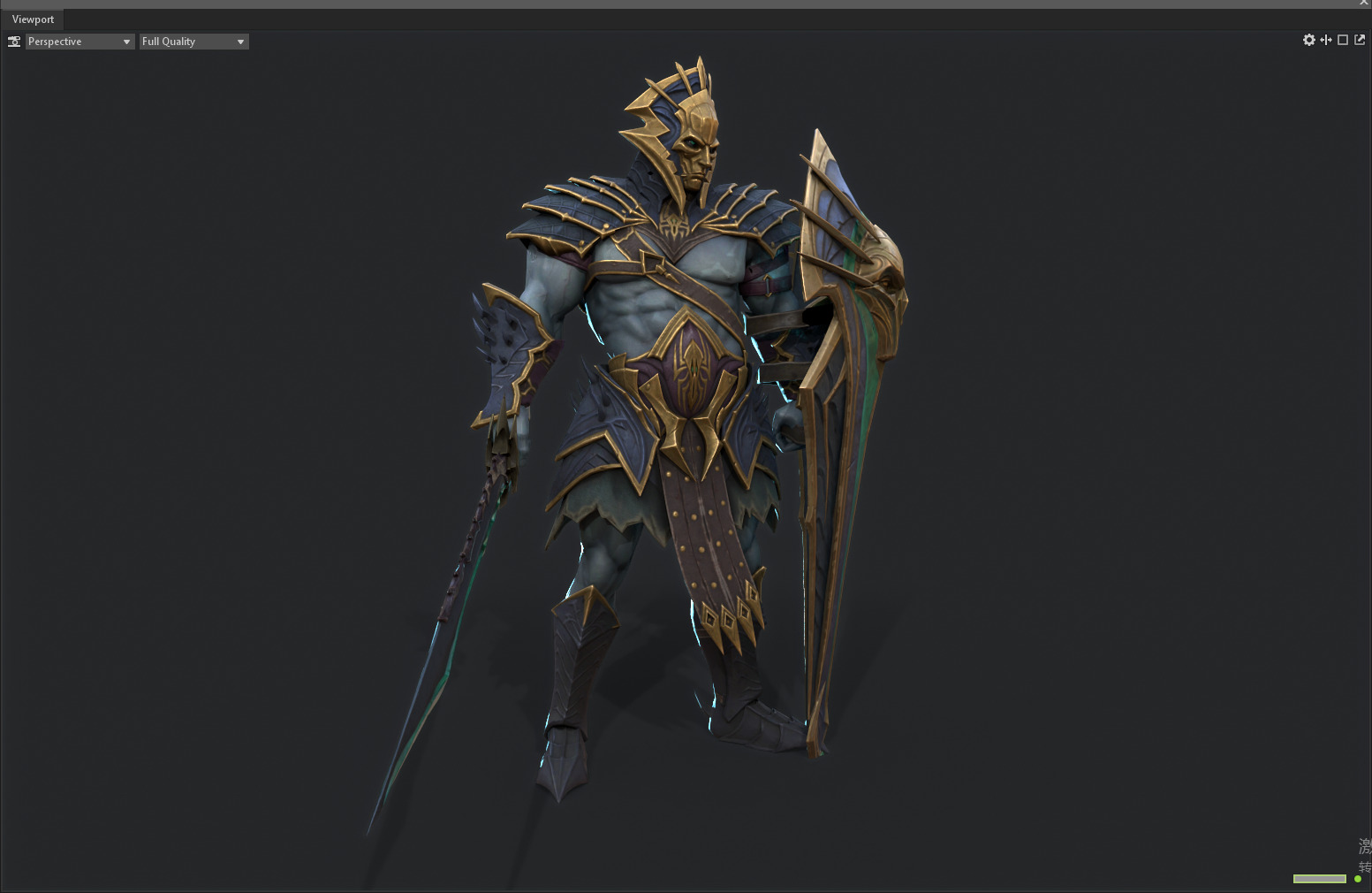 Ancient orc warrior Low-poly 3D model_23