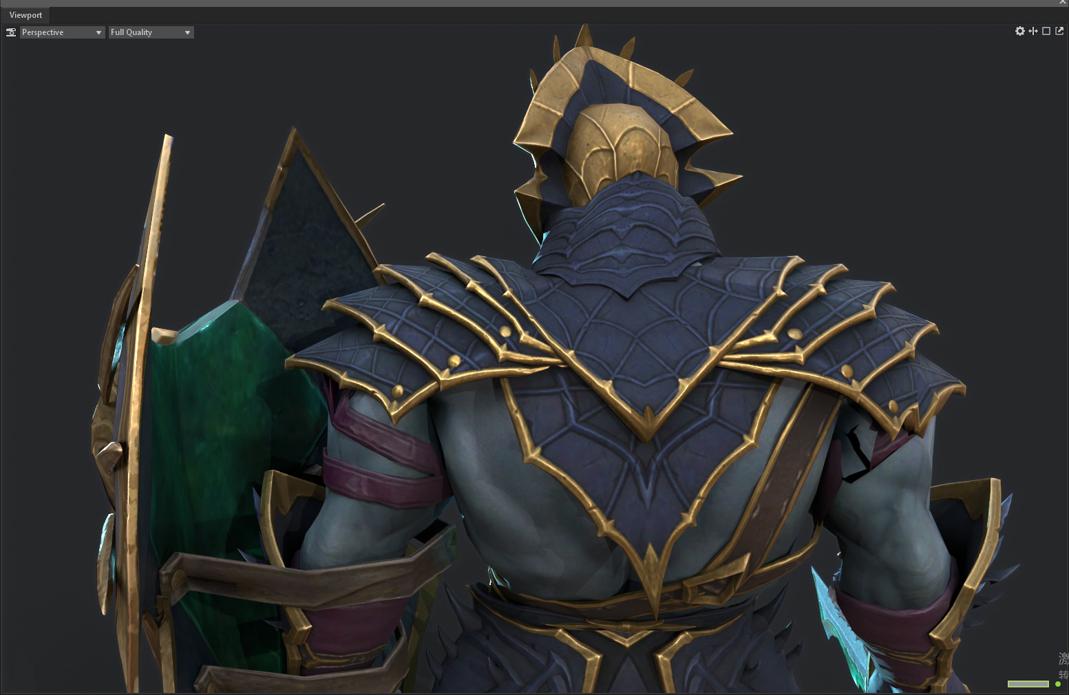 Ancient orc warrior Low-poly 3D model_28