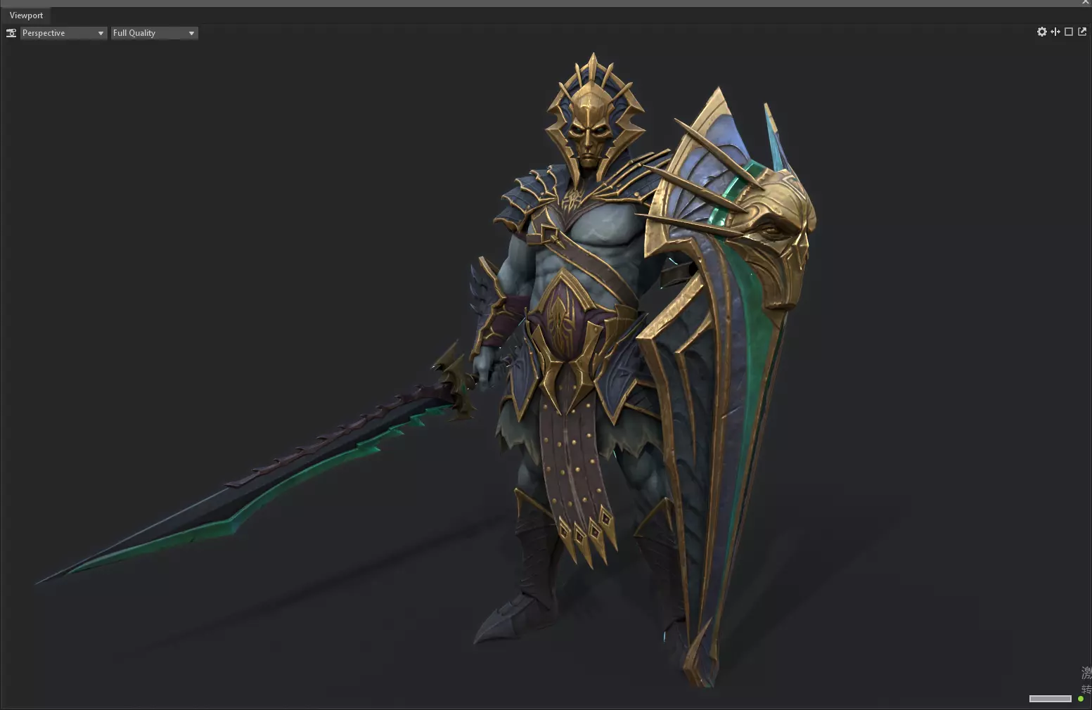 Ancient orc warrior Low-poly 3D model_0