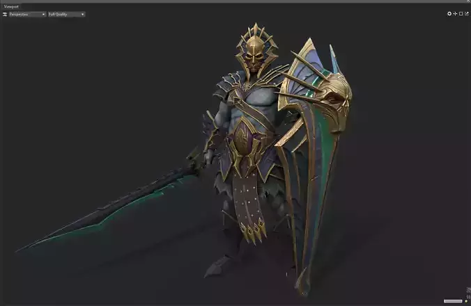 Ancient orc warrior Low-poly 3D model