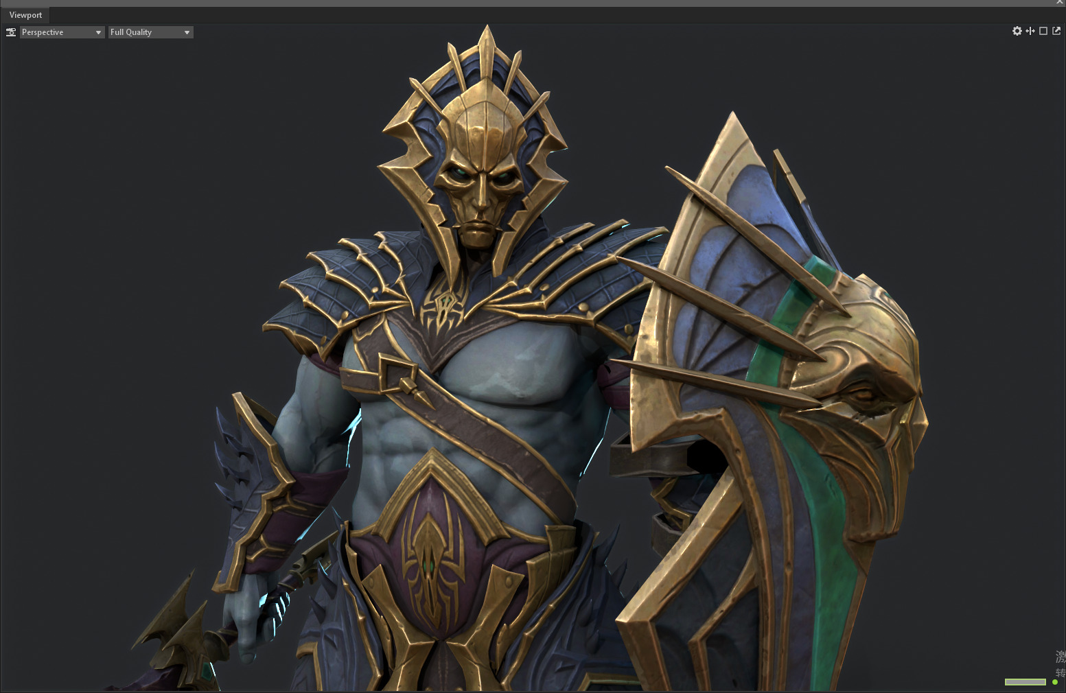 Ancient orc warrior Low-poly 3D model_25