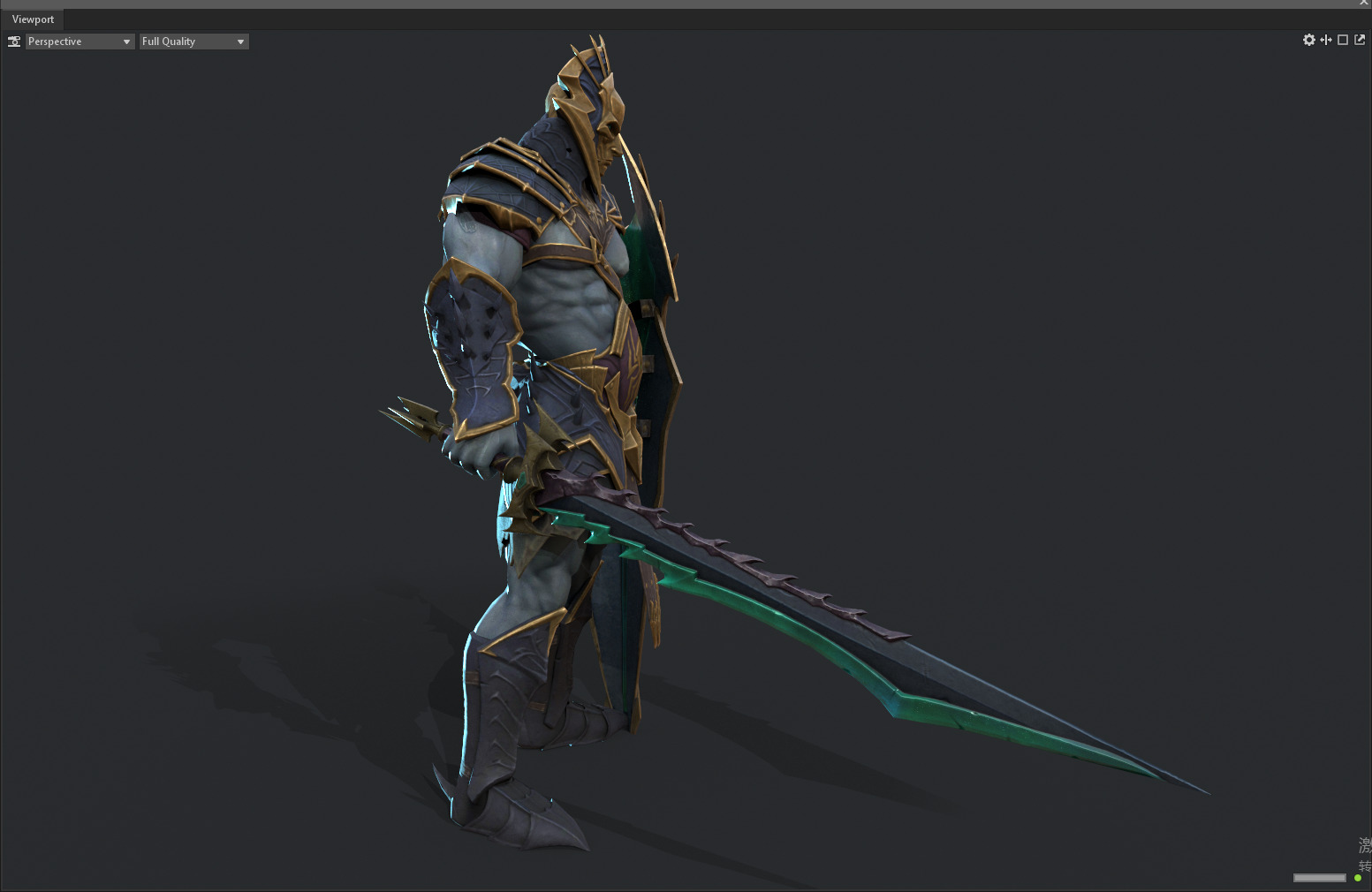 Ancient orc warrior Low-poly 3D model_22