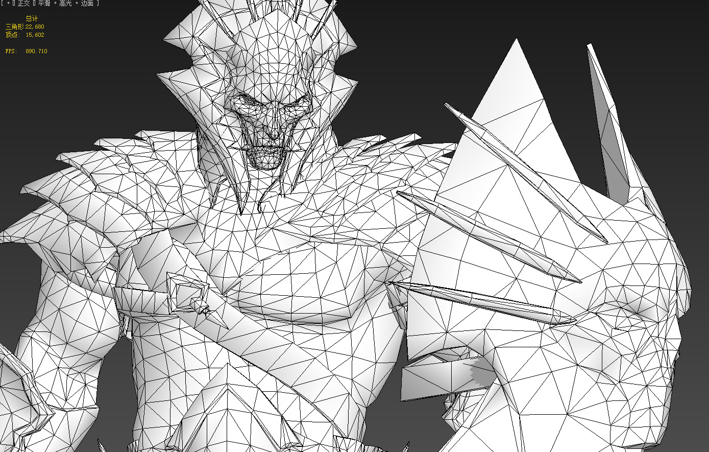 Ancient orc warrior Low-poly 3D model_16