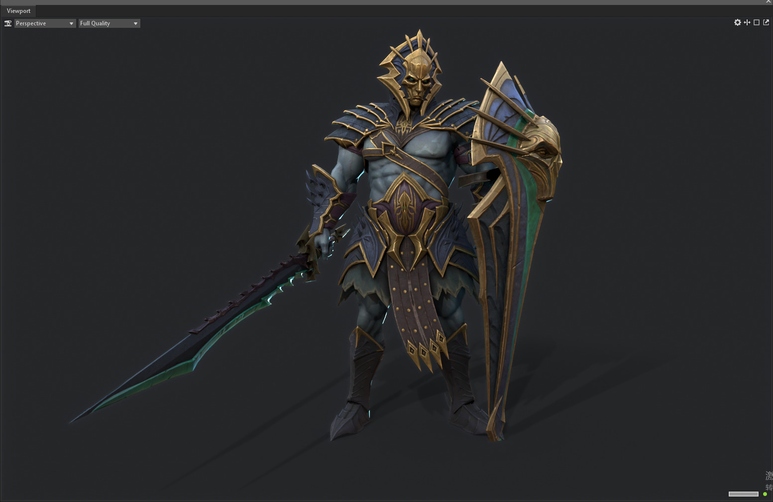 Ancient orc warrior Low-poly 3D model_24