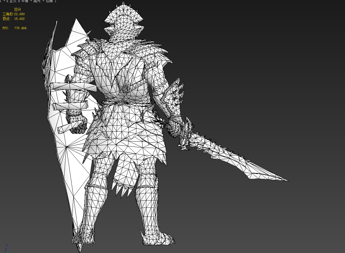 Ancient orc warrior Low-poly 3D model_13
