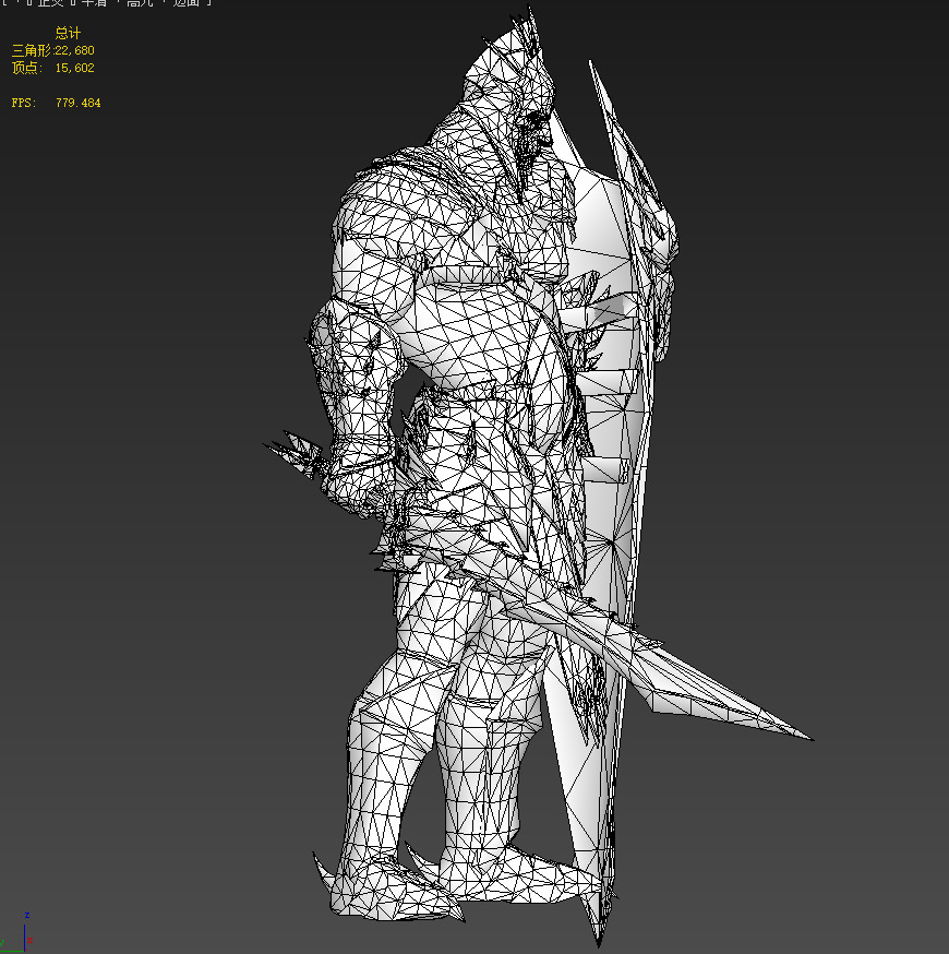 Ancient orc warrior Low-poly 3D model_14