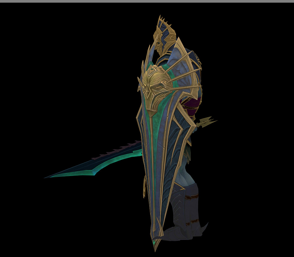 Ancient orc warrior Low-poly 3D model_5