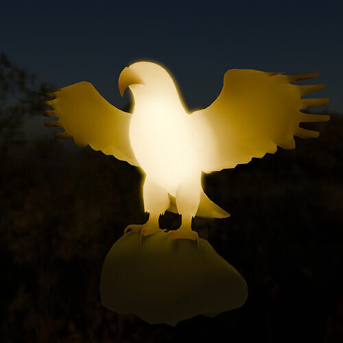 Indirect lighting of eagle 3D model