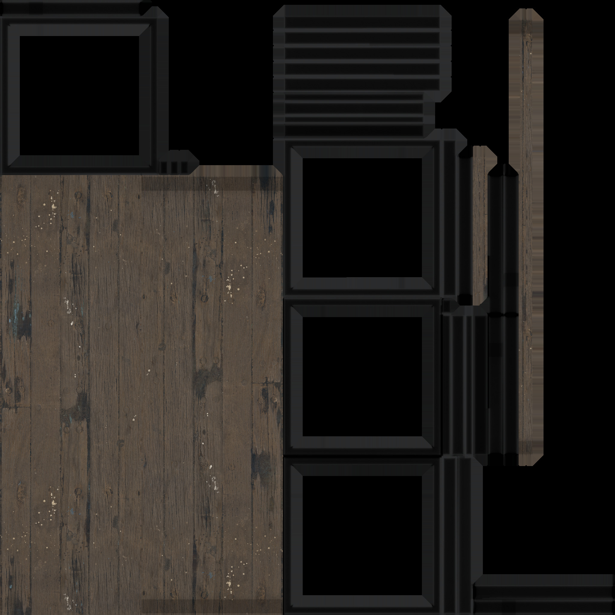 Public Bench  Low-poly 3D model_6