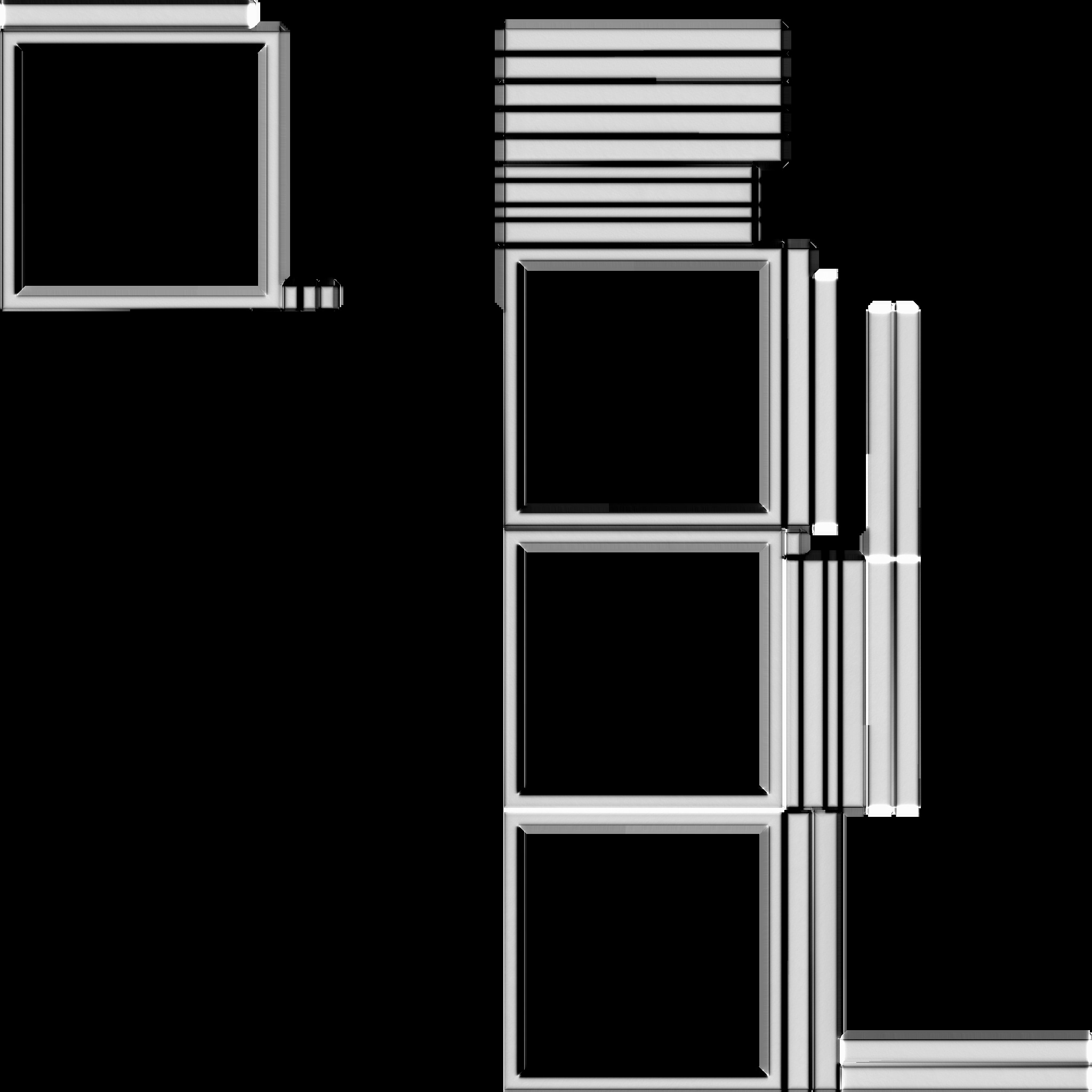 Public Bench  Low-poly 3D model_3