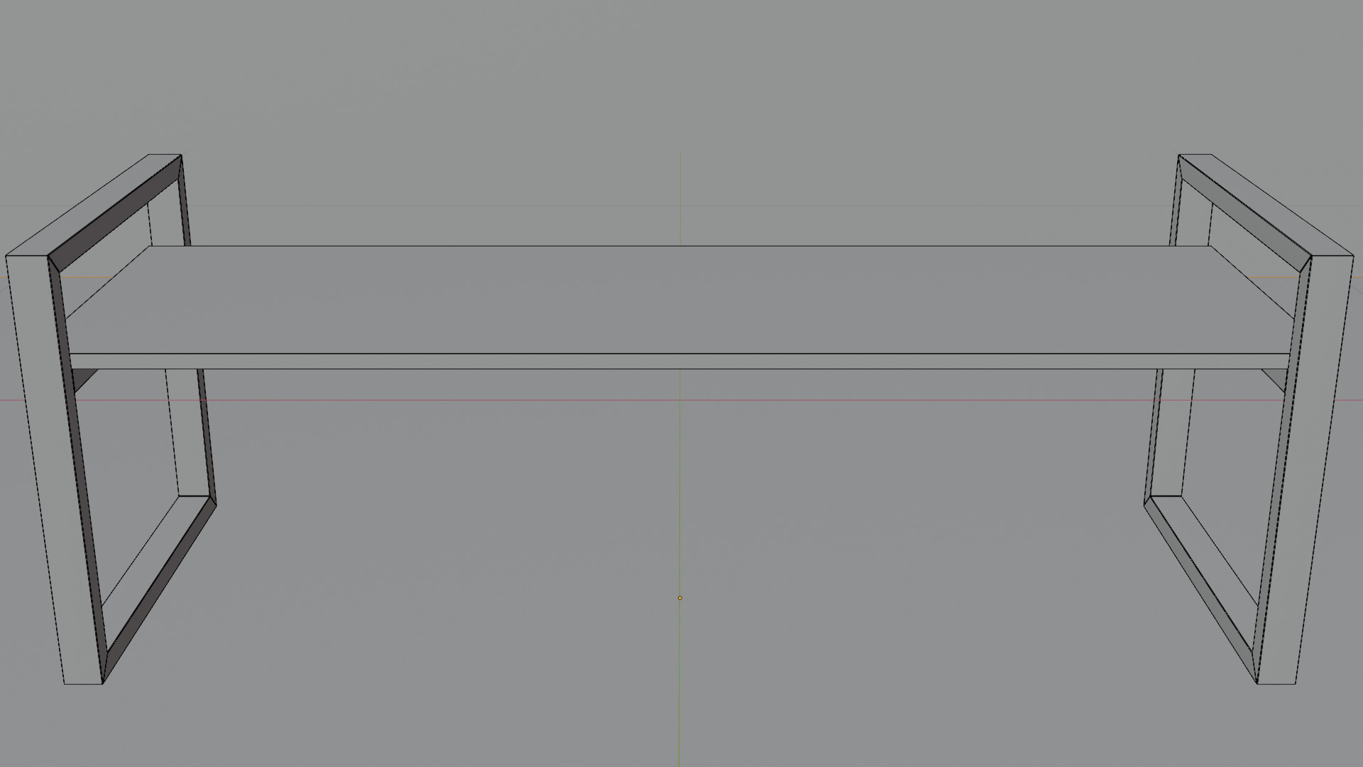 Public Bench  Low-poly 3D model_2