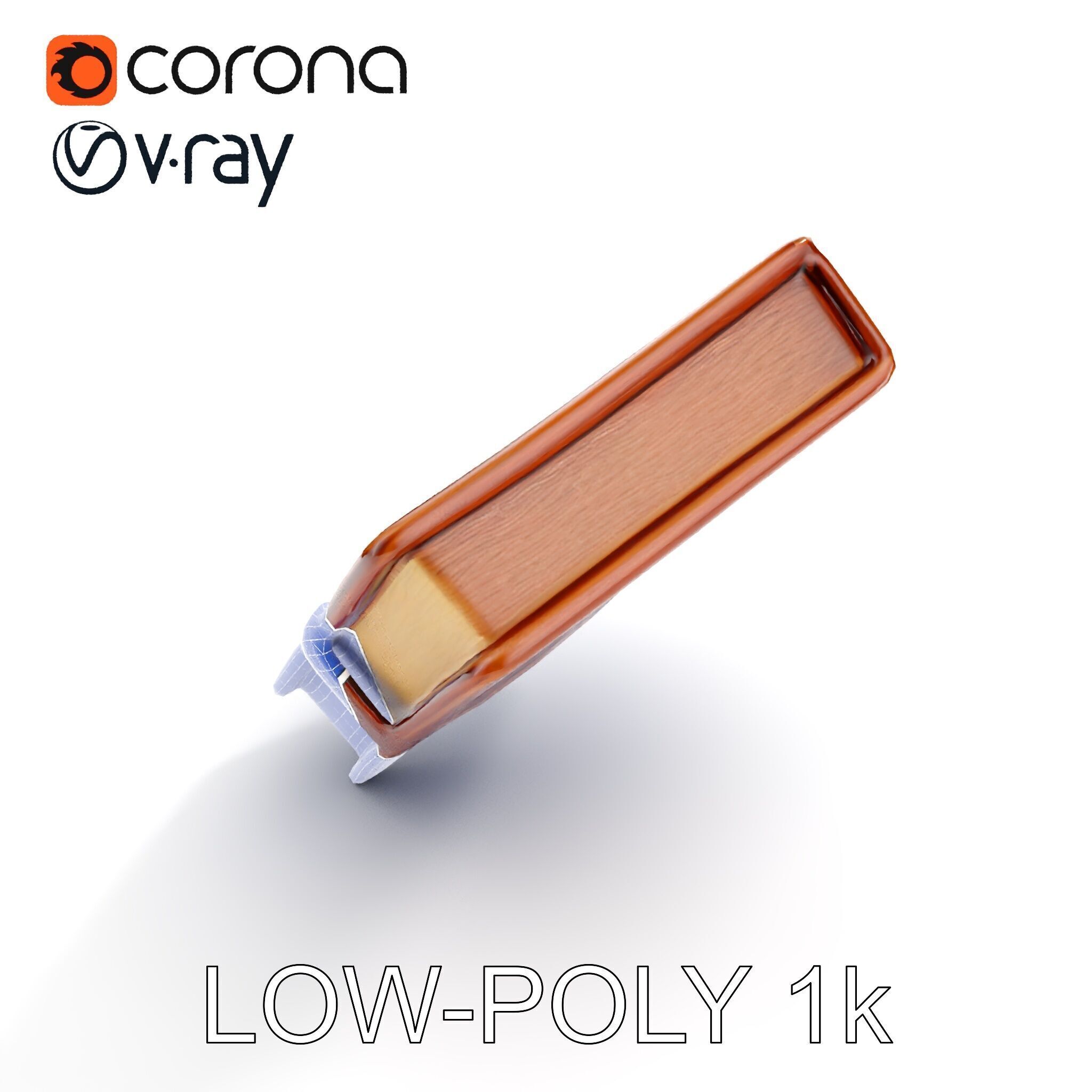 Ornate Leather Bound Journal Model Pack Low-poly 3D model_23